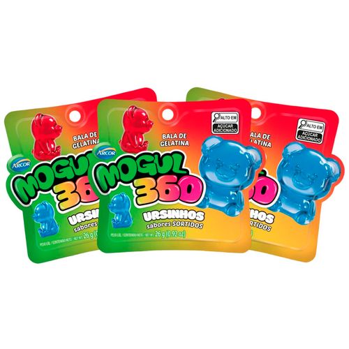 Bala de Gelatina Arcor Mogul 360 Ursinhos com 10 unidades-2-